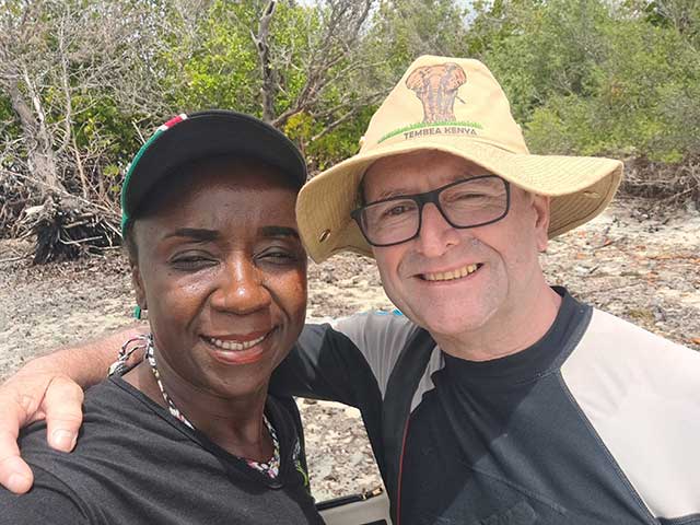 Steve Braker and Wife, Pauline. On Safari.